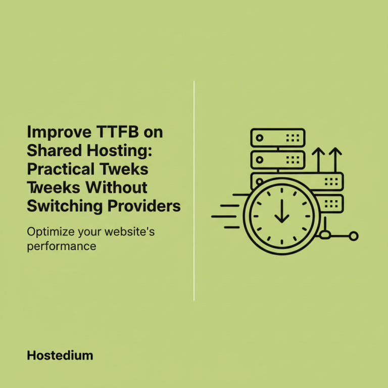 Improve TTFB on Shared Hosting: Practical Tweaks Without Switching Providers