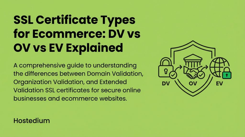 SSL Certificate Types for Ecommerce: DV vs OV vs EV Explained