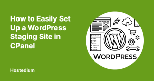 set up a WordPress staging site in cPanel